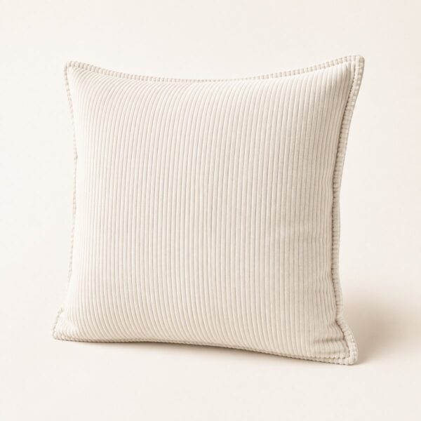Corduroy sierkussenhoes gebroken wit 45 x 45 cm - productfoto