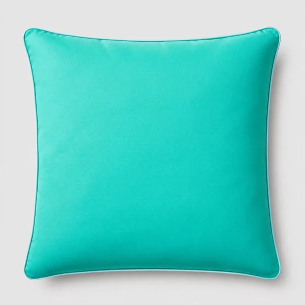 Turquoise outdoor sierkussenhoes, ca. 46 x 46 cm