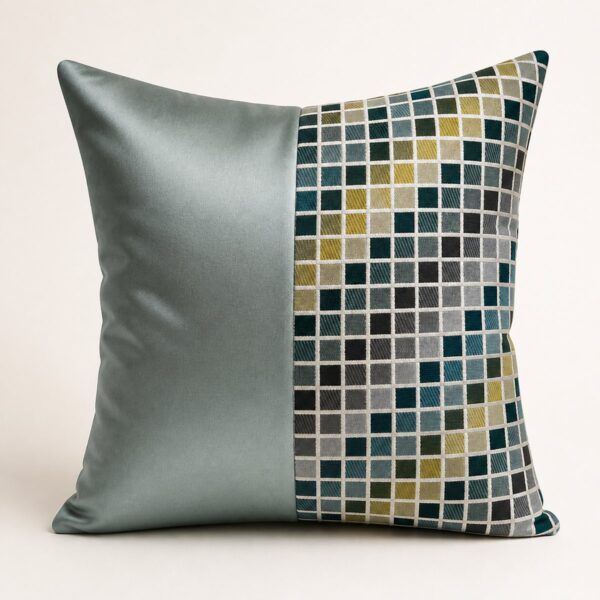 Nordic sierkussenhoes met kleurvlakken 45 x 45 cm - productfoto